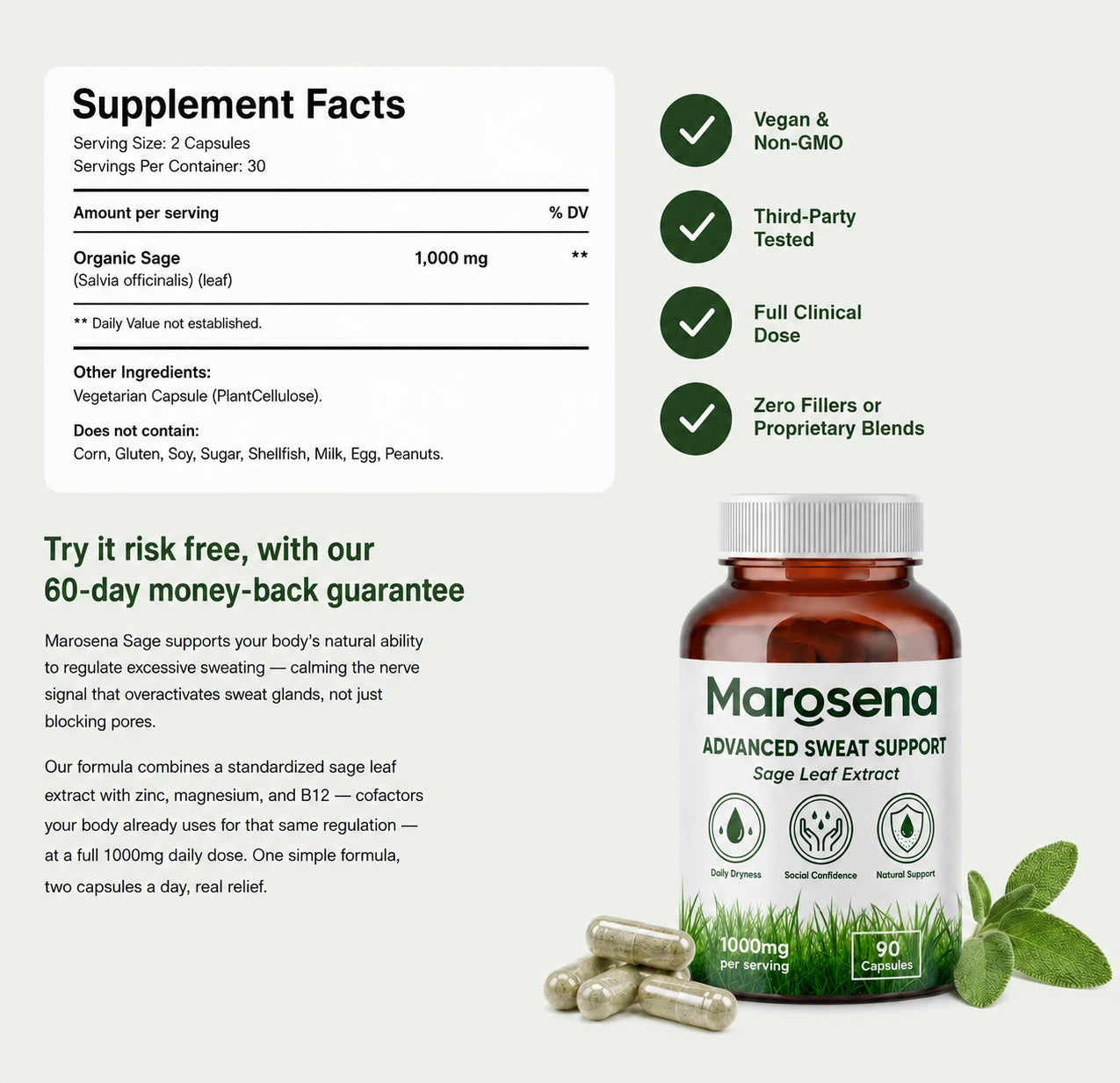 Sage Leaf Extract - Stop Excessive Sweating Naturally